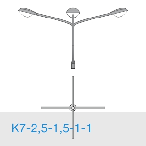 К7-2,5-1,5-1-1 консольный четырехрожковый кронштейн
