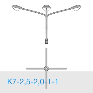 К7-2,5-2,0-1-1 консольный четырехрожковый кронштейн